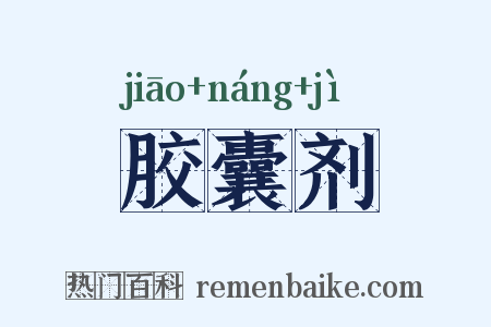 胶囊剂是什么意思的图片